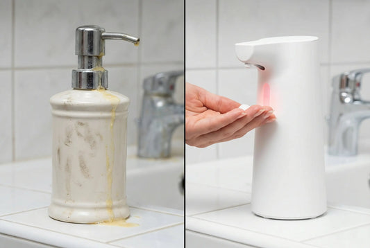 Automatic vs manual soap dispenser hygiene comparison