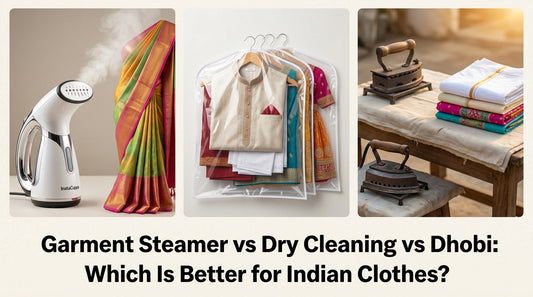Garment Steamer vs Dry Cleaning vs Dhobi: Which Is Better for Indian Clothes? - InstaCuppa garment steamer guide