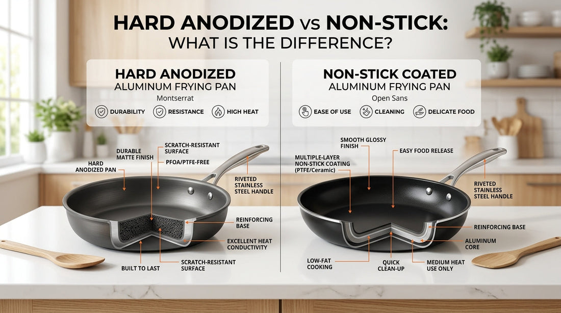 Hard anodized vs non-stick cookware comparison