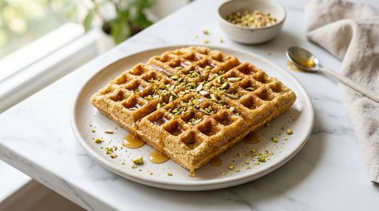 Jowar millet waffle with honey