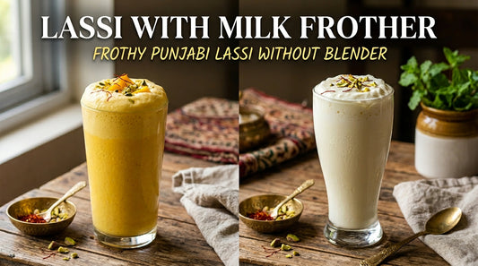 Lassi with Milk Frother: Frothy Punjabi Lassi Without a Blender