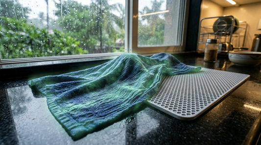 Wet kitchen towel bacteria in monsoon - what to use instead