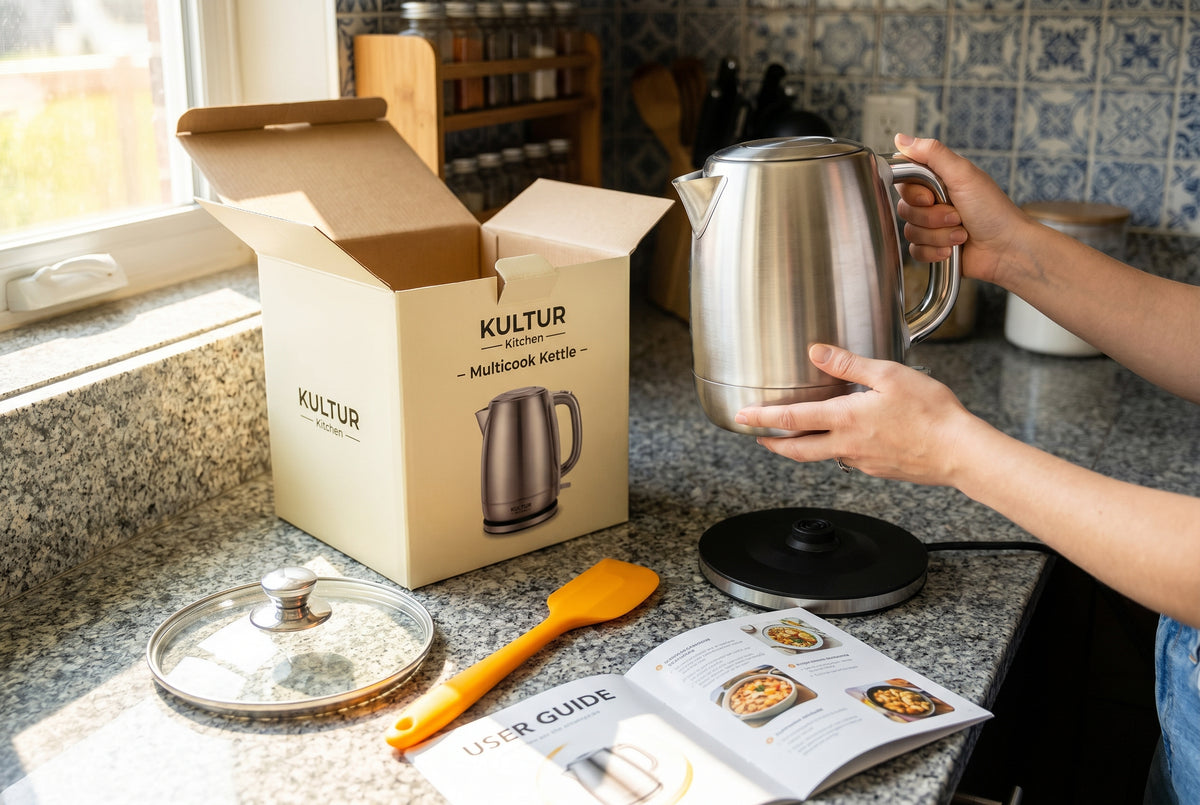 Multicook Kettle Unboxing, Seasoning & First Meal – InstaCuppa Store