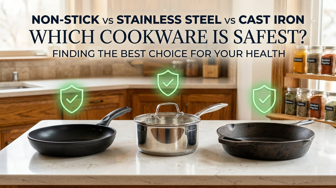 Non-Stick vs Stainless Steel vs Cast Iron cookware comparison for Indian kitchen