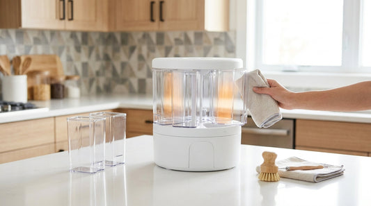 How to clean a rotating grain dispenser step by step