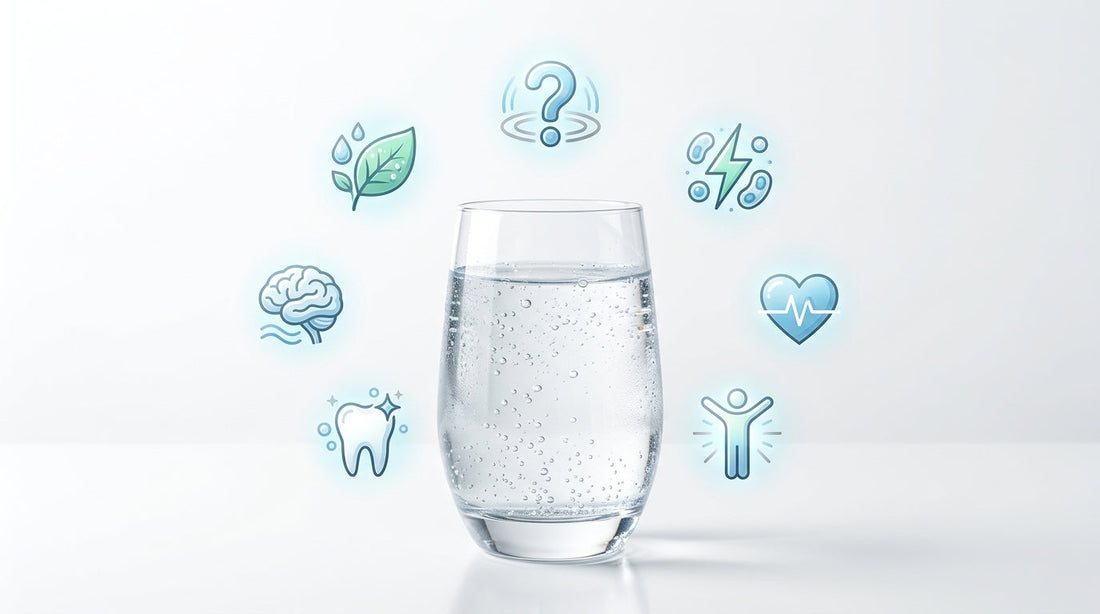 InstaCuppa guide to soda water side effects - glass of plain soda water with rising bubbles