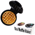 InstaCuppa Mini Waffle Maker For Individual Waffles, Non-stick, Easy To Clean, Portable, 4 inch, Black