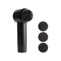InstaCuppa Mini Electric Cleaning Brush for Kitchen, Bathroom, Tiles, Sink and Shoes, Battery Operated Handheld Scrubber, 3 Replaceable Brush Heads, 4 AA Batteries Included, Black
