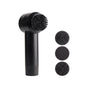 InstaCuppa Mini Electric Cleaning Brush for Kitchen, Bathroom, Tiles, Sink and Shoes, Battery Operated Handheld Scrubber, 3 Replaceable Brush Heads, 4 AA Batteries Included, Black
