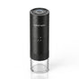 InstaCuppa Portable Electric Burr Coffee Grinder for Espresso, Pour Over and French Press, Stainless Steel Conical Burr, USB-C Rechargeable, Doses into 51 mm Portafilter, 25 g Capacity, Black