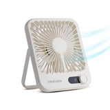 InstaCuppa USB Rechargeable Fan with Adjustable Speed - Dual Use Table and Wall Mount, Speed and Battery Display, Aroma Diffuser, Quiet Under 40 dB