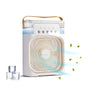 InstaCuppa Portable Humidifier with Fan, Ultrasonic Cool Mist Humidifier 600 ML - 3 Mist Settings, 3 Fan Speeds, 7 Colour LED Light, Timer, USB Powered