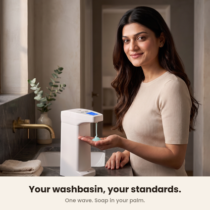 InstaCuppa Automatic Soap Dispenser - one wave dispenses gel into her palm · touchless · 350 ml