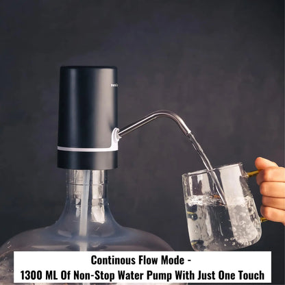 InstaCuppa Automatic Water Dispenser for 20 Liter Cans, Child Lock,USB Rechargeable Pump, Stainless Steel Water Outlet, LED Display, Portable Water Pump for Home, Office, Camping 