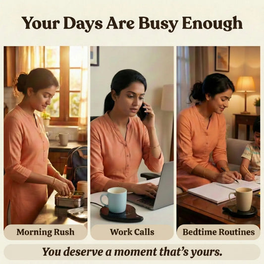 InstaCuppa Coffee Mug Warmer for Desk with 4 Adjustable Temperature Settings - Min 50*C - Max 80*C, 8 Hour Auto Shut Off, Simple Touch Operation, Light Weight and Easy to Carry Around, 40 Watt, Black - Image 1