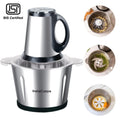 InstaCuppa Premium Electric Chopper with 3 Unique Attachments - Garlic Peeler, Stainless Steel Chopping Blades, Egg Beater - 3