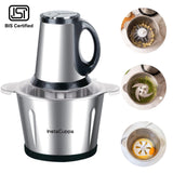 InstaCuppa Premium Electric Chopper with 3 Unique Attachments - Garlic Peeler, Stainless Steel Chopping Blades, Egg Beater - 3
