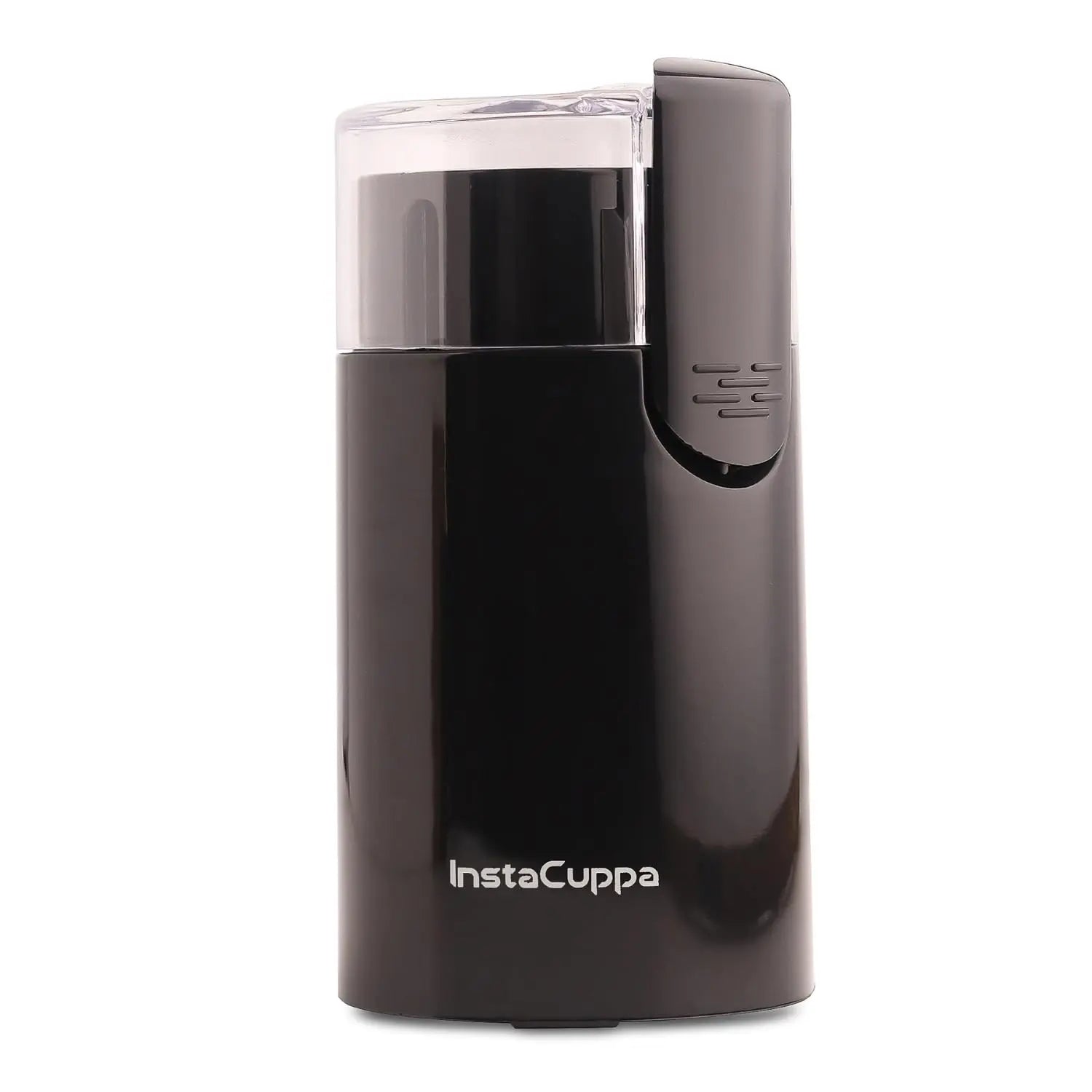 InstaCuppa Electric Coffee Bean Grinder with Stainless Steel Blade and Interior, 60 GMS Capacity,150W Power, Ideal for Grinding Spices and Herbs, Sleek Black Design for Modern Kitchen 