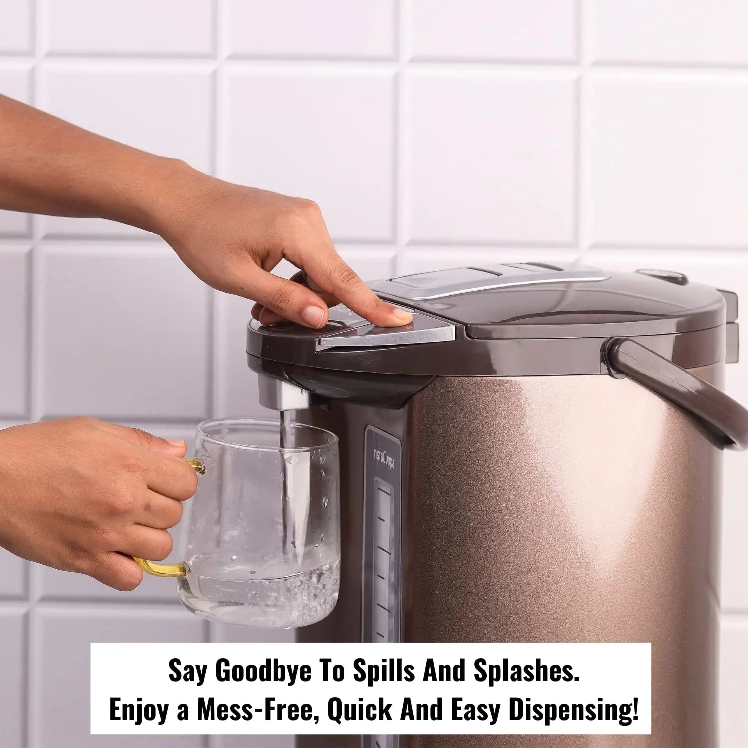 InstaCuppa Electric Kettle Dispenser With Temperature Control, Stay Warm Function, 5 Litres Capacity, Automatic Shut-Off And Dry-Boil Protection, Rapid Heating For Tea, Coffee And Instant Meals 