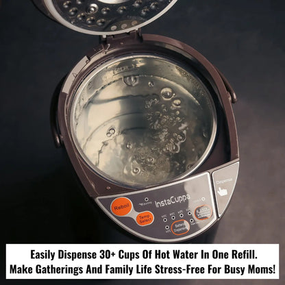 InstaCuppa Electric Kettle Dispenser With Temperature Control, Stay Warm Function, 5 Litres Capacity, Automatic Shut-Off And Dry-Boil Protection, Rapid Heating For Tea, Coffee And Instant Meals 