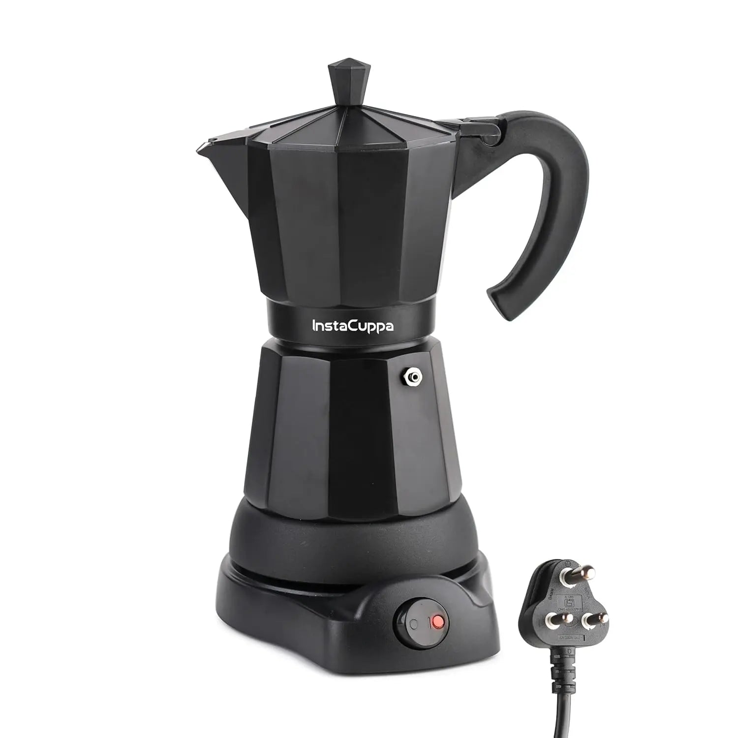 InstaCuppa InstaCuppa Electric Moka Pot Coffee Maker - 300 ML - Electric / Black