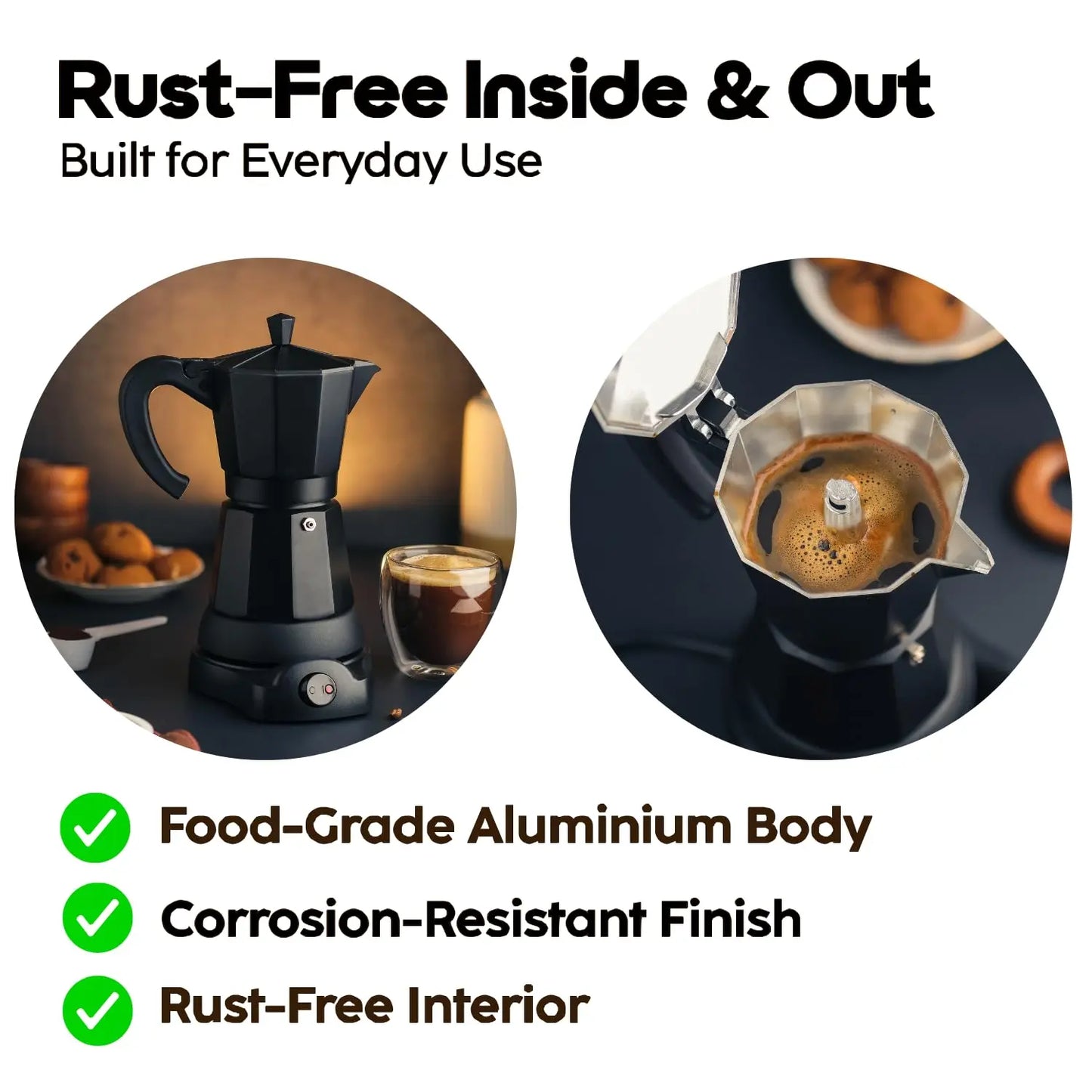 InstaCuppa InstaCuppa Electric Moka Pot Coffee Maker - Detail View 9