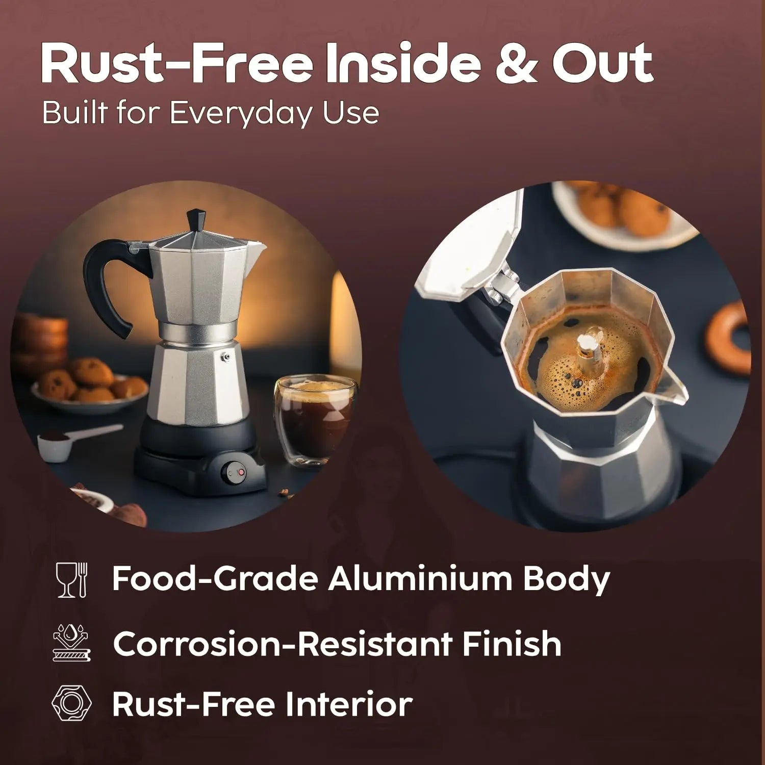 InstaCuppa InstaCuppa Electric Moka Pot Coffee Maker - Detail View 12