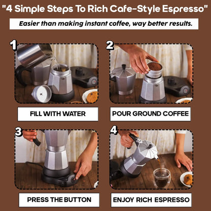 InstaCuppa InstaCuppa Electric Moka Pot Coffee Maker - Detail View 17