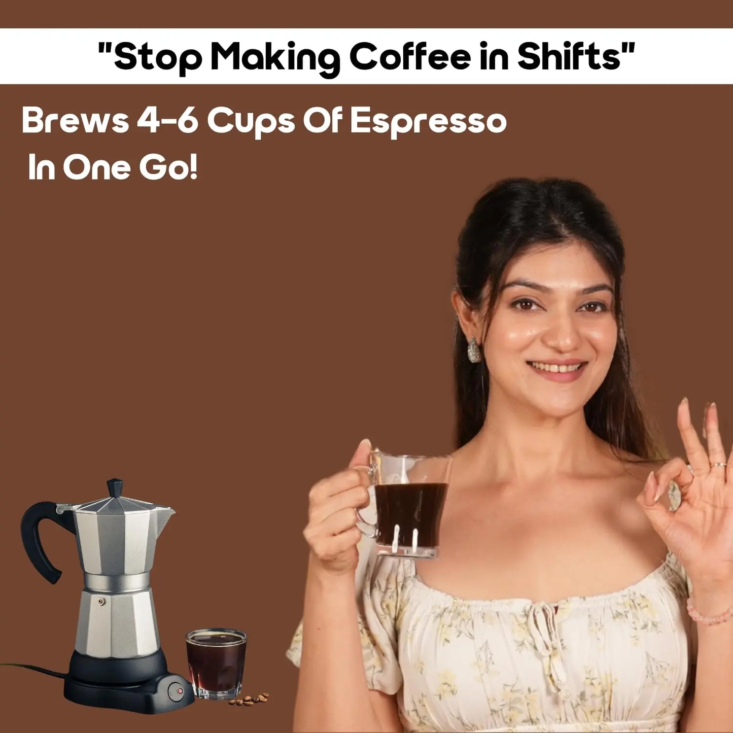 InstaCuppa InstaCuppa Electric Moka Pot Coffee Maker - Detail View 18