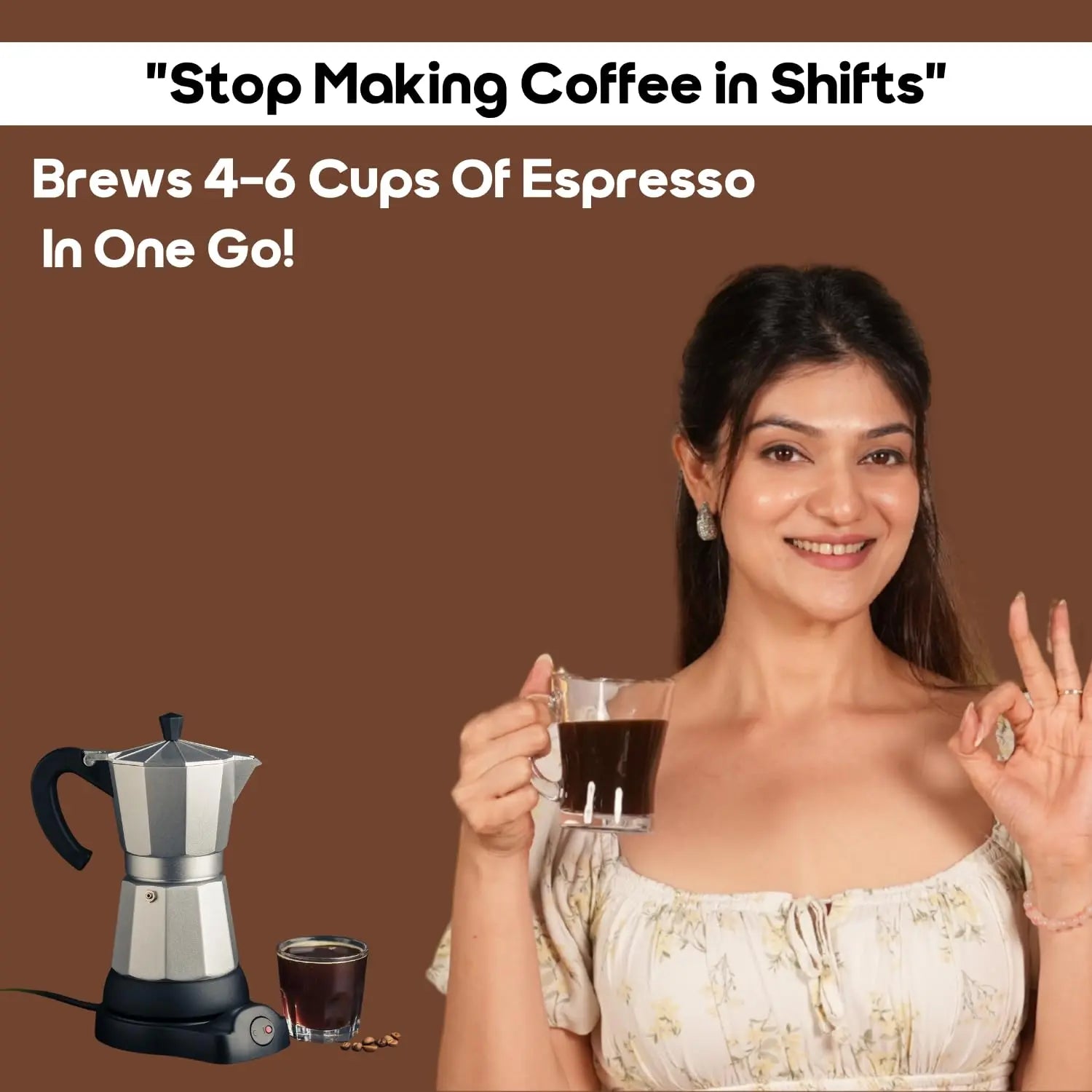 InstaCuppa InstaCuppa Electric Moka Pot Coffee Maker - Detail View 18