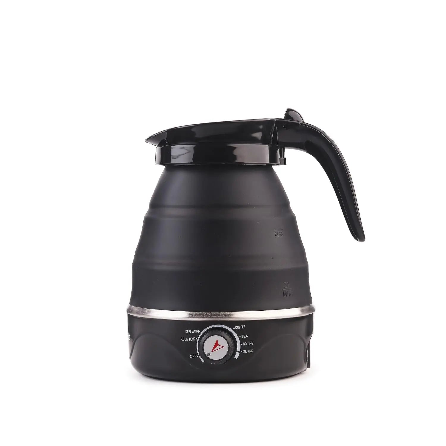 InstaCuppa Foldable Silicone Electric Kettle, 600 ML,600 Watts,Travel Kettle, Fast Boiling, Food Grade Silicone, Collapsible Kettle, Portable, Boil Dry Protection For Travel, Home, & Office  Temperature Control Edition