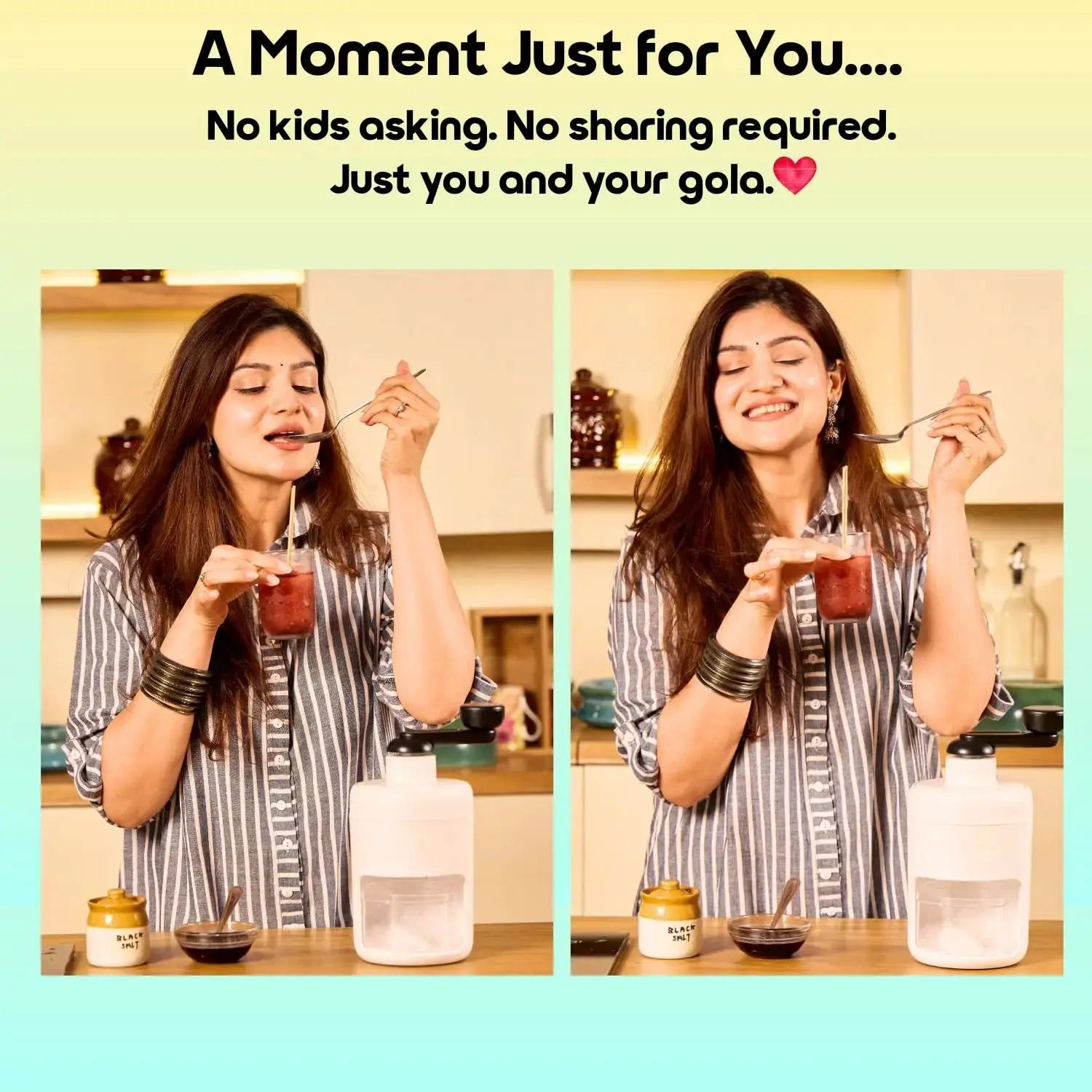 InstaCuppa Manual Ice Shaver mummy me-time - a moment just for you with homemade gola no kids asking no sharing