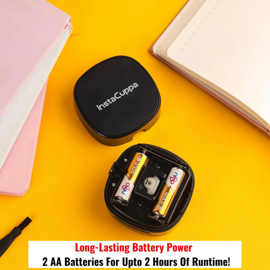 InstaCuppa Mini Portable Desktop Vacuum Cleaner, Usage Time Upto 2 Hours, Cordless Sweeper for Paper Shavings, Hair, Nails, Cleaning Desktop, Crumbs, Keyboard, Pet Hairs 