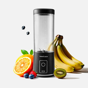 InstaCuppa Portable Blender Bottle – USB Rechargeable, 450ml, 304 Stainless Steel Blades, 22000 RPM, Quick Blend & Pulse Mode, Child Lock, for Smoothies, Shakes, Baby Food, Travel-Friendly