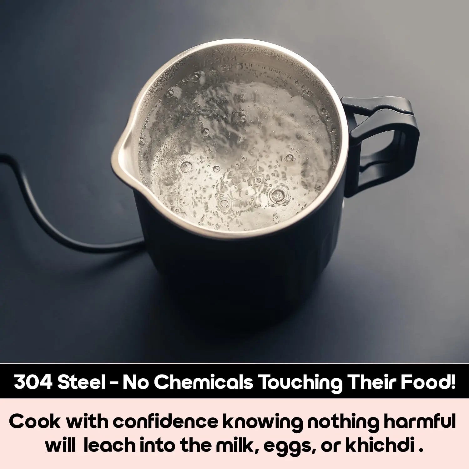 InstaCuppa Portable Multicook Kettle 1000ml | Stainless Steel Version - Boil, Cook & Steam Without Chemicals | Keep Warm, Auto Shut-Off & Scratch-Resistant | Free Egg Tray Included | Foldable Design - Perfect For Busy Moms Who Travel 