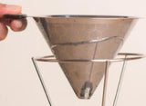 InstaCuppa Pour Over Coffee Dripper Stainless Steel Slow Drip Coffee Filter Metal Cone