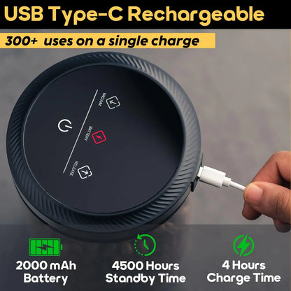 InstaCuppa Rechargeable Vacuum Canister 500g | Airtight Storage with 30kPa Vacuum Seal | USB-C Powered | 300+ Uses per Charge | LED Touch | Borosilicate Glass Jar for Coffee, Cereal & Chocolate Powder 