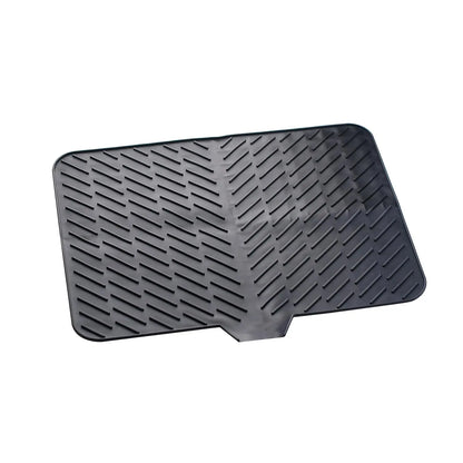 InstaCuppa Silicone Dish Drying Mat | Quick Drying, Foldable, Heat-Resistant, BPA-Free | Built-in Drain Spout & Non-Slip Design | Multipurpose Mat for Drying Utensils, Pet Bowls, Under Appliances 