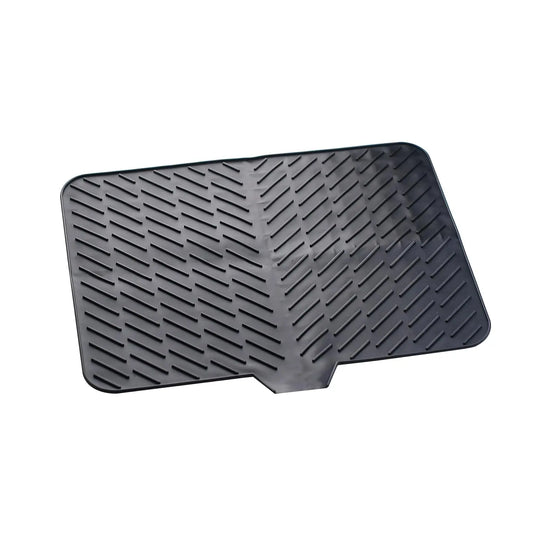 InstaCuppa Silicone Dish Drying Mat | Quick Drying, Foldable, Heat-Resistant, BPA-Free | Built-in Drain Spout & Non-Slip Design | Multipurpose Mat for Drying Utensils, Pet Bowls, Under Appliances 