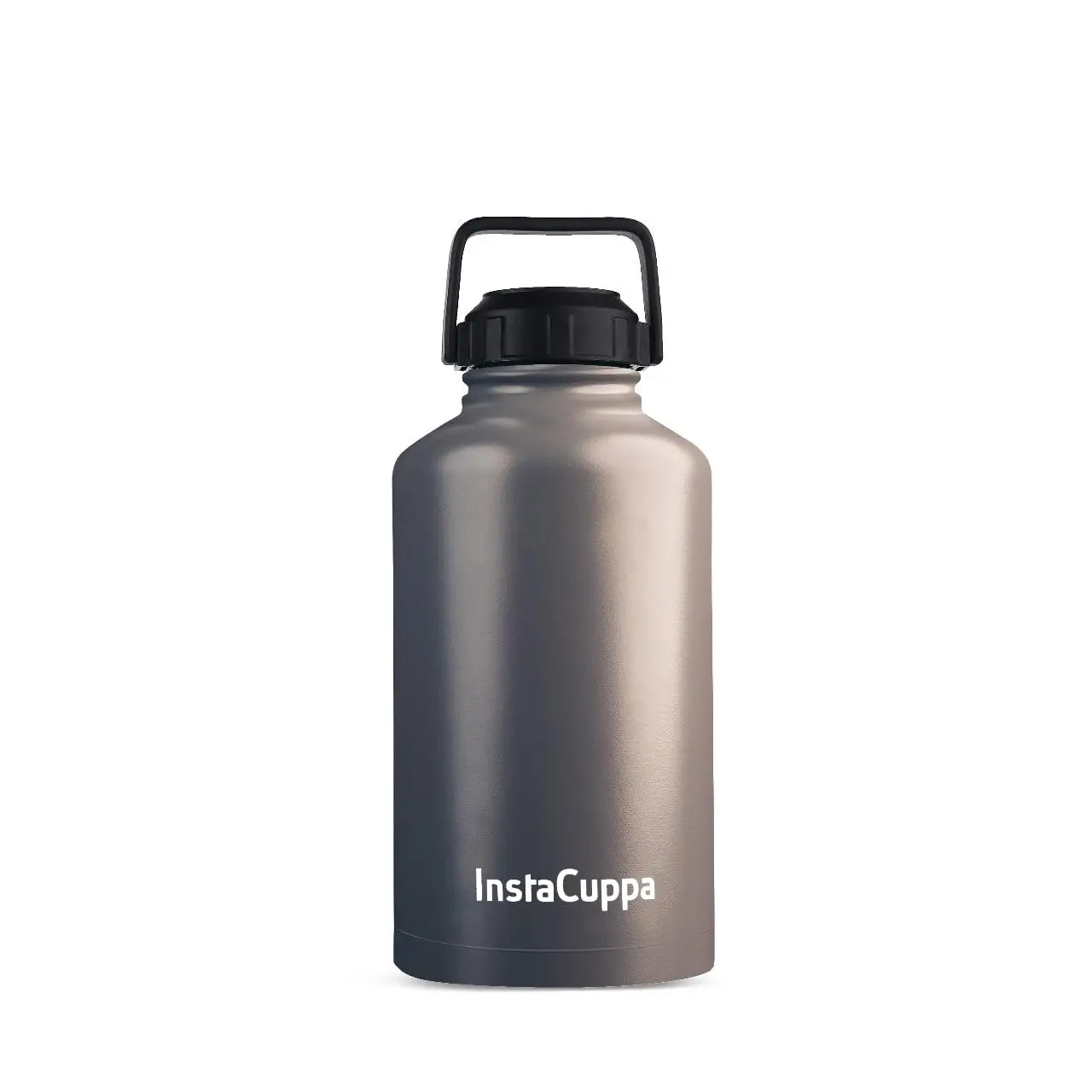 InstaCuppa Stainless Steel Thermos Flask Water Bottle with Sports Sipper Lid, Double Walled Vacuum Insulation  2000 ML / Grey