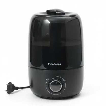 InstaCuppa Ultrasonic Cool Mist Humidifier for Room, Effective Cold & Cough Relief with Moisture Control, Separate Aroma Oil Diffuser Container, Ceramic Balls Water & Cotton Mesh Air Filters, 4 Liter