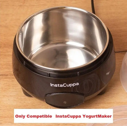 InstaCuppa Yogurt Maker Spare Stainless Steel Bowl with Lid , 1 Liter - ( Only The 1000 ML Steel Bowl and Lid ) 