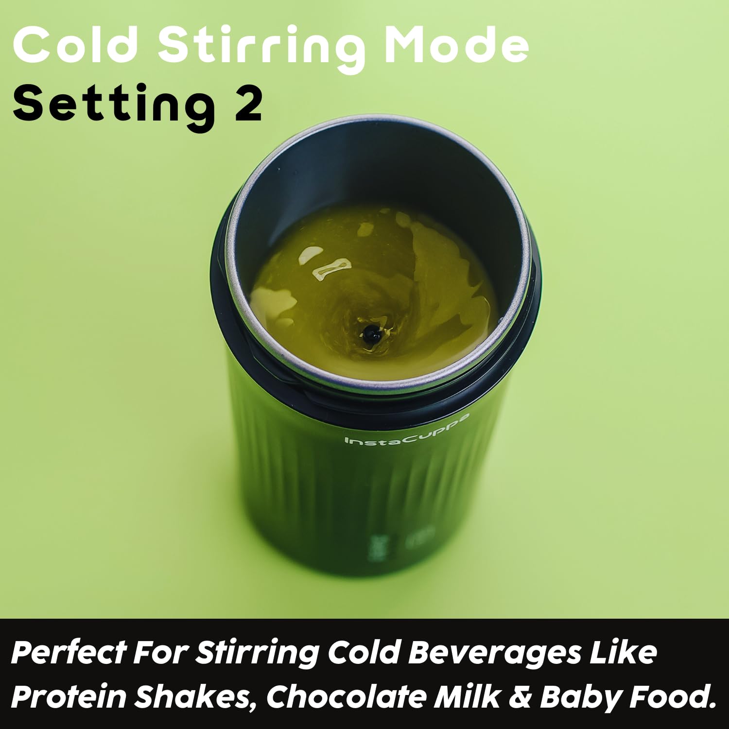 InstaCuppa Portable Milk Frother Mug – 4 Settings | Froths Milk, Stirs Cold Drinks, Boils Water, Keeps Warm | 300ml Capacity, Stainless Steel Interior with Nonstick Coating, Lid with Spout