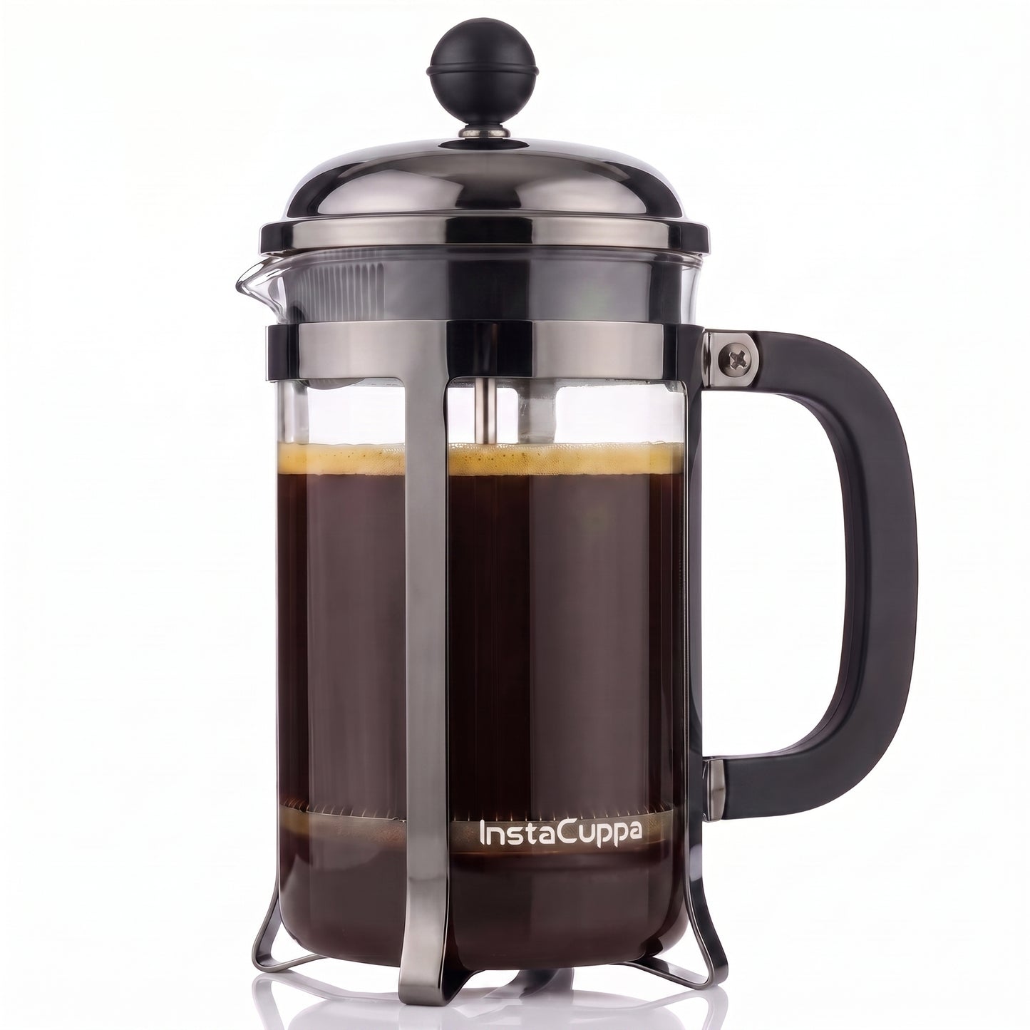 InstaCuppa French Press Coffee Maker - Black - on white background · 600 ml