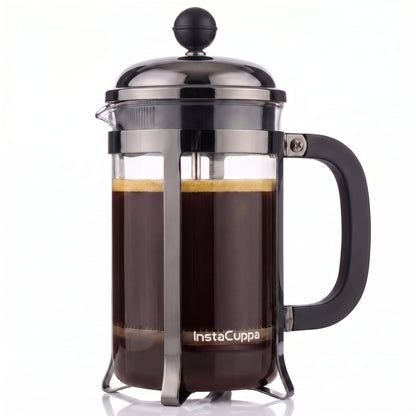 InstaCuppa French Press Coffee Maker - Black - on white background · 600 ml