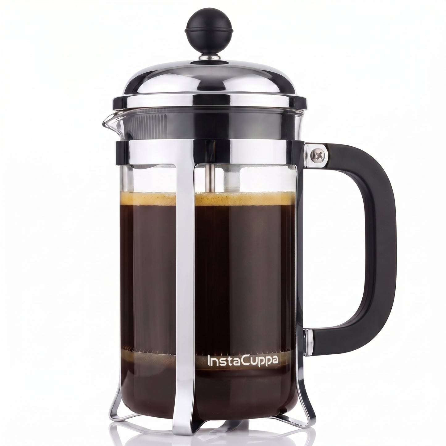 InstaCuppa French Press Coffee Maker - Clear - on white background · 600 ml