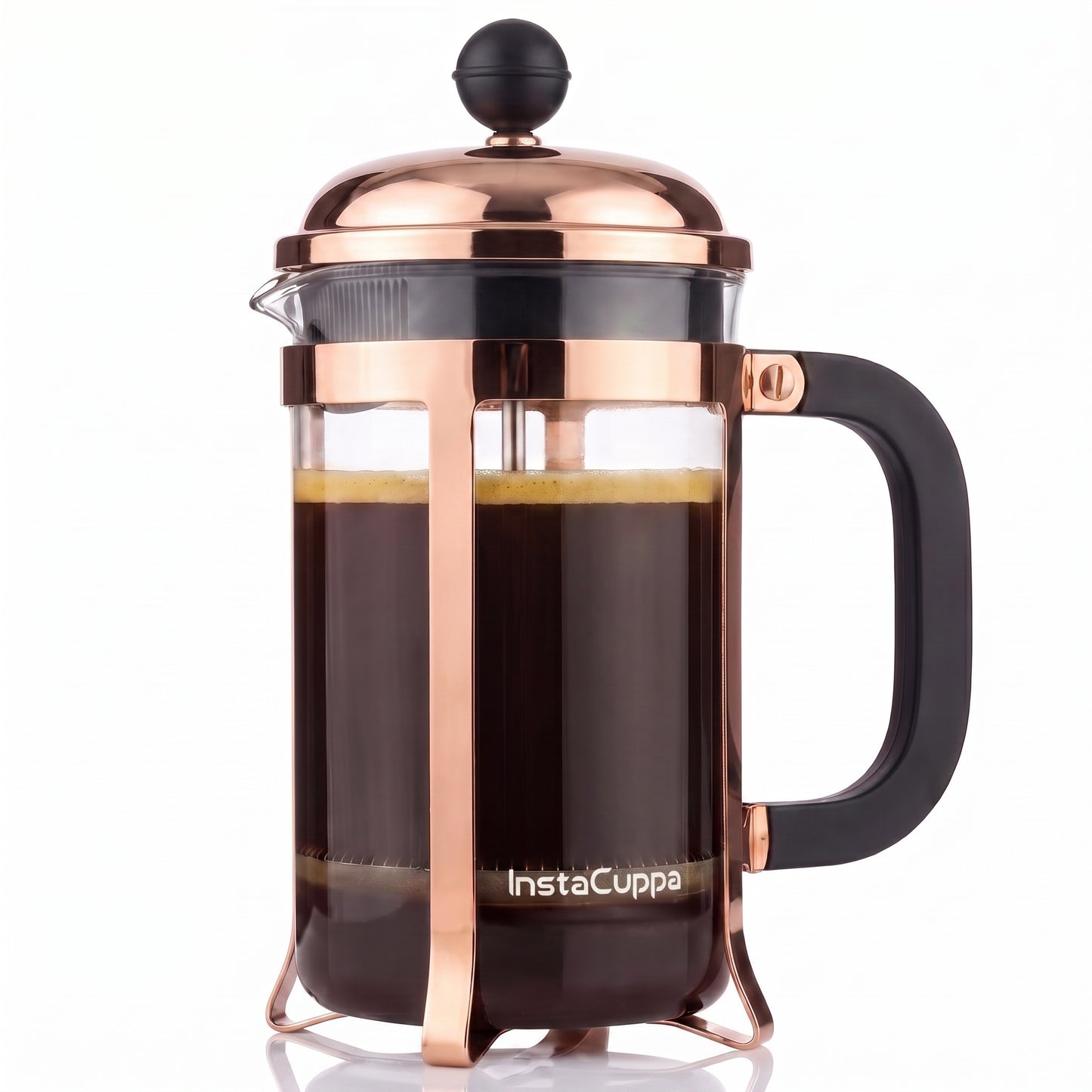 InstaCuppa French Press Coffee Maker - Copper - on white background · 600 ml