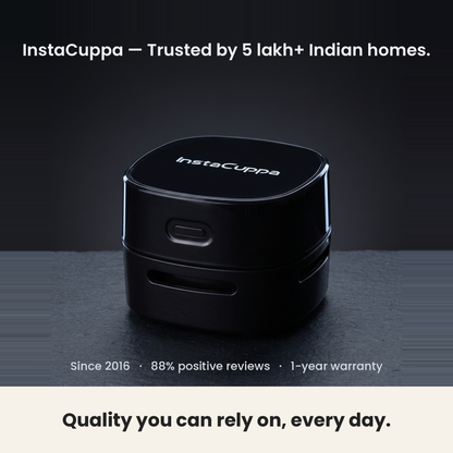 InstaCuppa desktop vacuum trusted by 5 lakh plus Indian homes, 1 year warranty – Rechargeable Edition