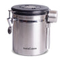 InstaCuppa Airtight Coffee Container 500g - Stainless Steel Canister with One-Way Gas Vent, Date Dial & Measuring Scoop
