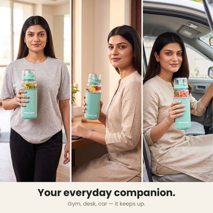 InstaCuppa Fruit Infuser Water Bottle 1 Litre - Green - your everyday companion at the gym, office desk and car